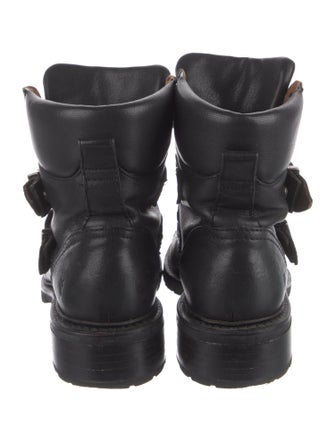 Frye Leather Studded Accents Combat Boots