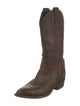 Frye Leather Embroidered Accent Western Boots