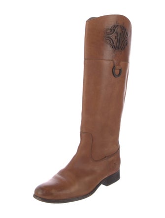 Frye Leather Lasercut Accents Riding Boots
