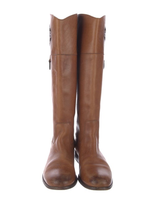 Frye Leather Lasercut Accents Riding Boots