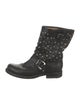 Frye Leather Lasercut Accents Moto Boots
