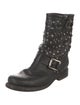 Frye Leather Lasercut Accents Moto Boots