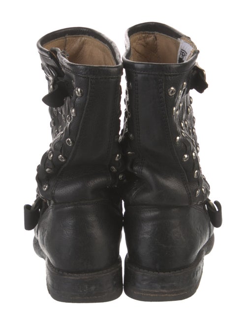 Frye Leather Lasercut Accents Moto Boots