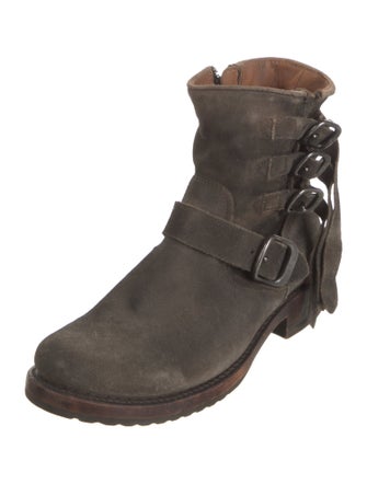 Frye Suede Moto Boots