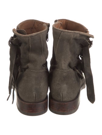 Frye Suede Moto Boots