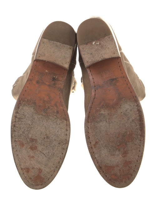 Frye Suede Leather Trim Embellishment Riding Boots