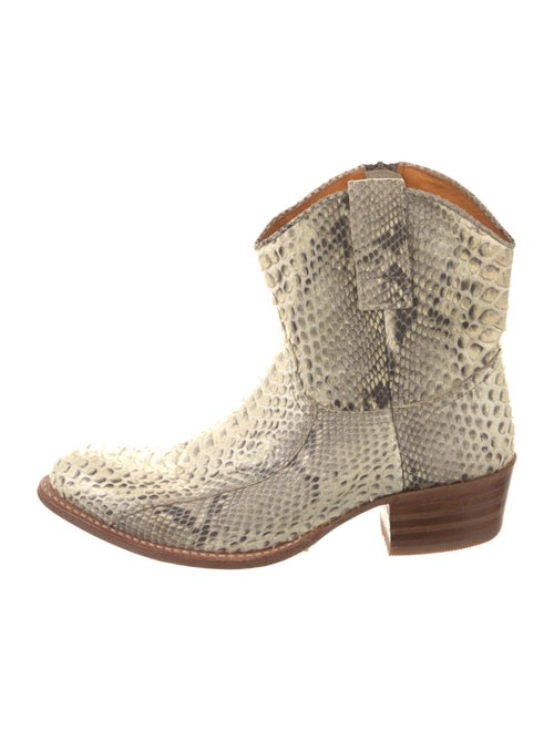 Frye Python Animal Print Western Boots