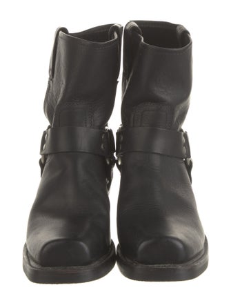 Frye Leather Studded Accents Moto Boots