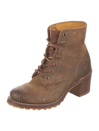 Frye Suede Combat Boots