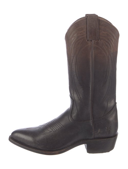 Frye Leather Embroidered Accent Western Boots