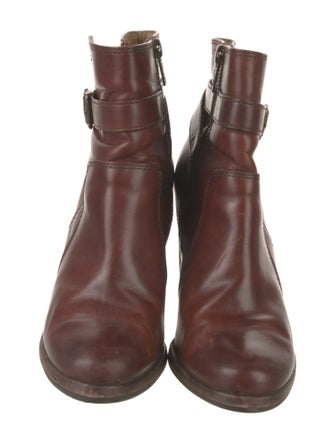 Frye Leather Animal Print Boots