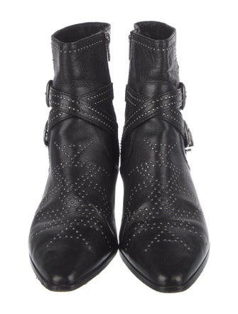 Frye Leather Studded Accents Western Boots
