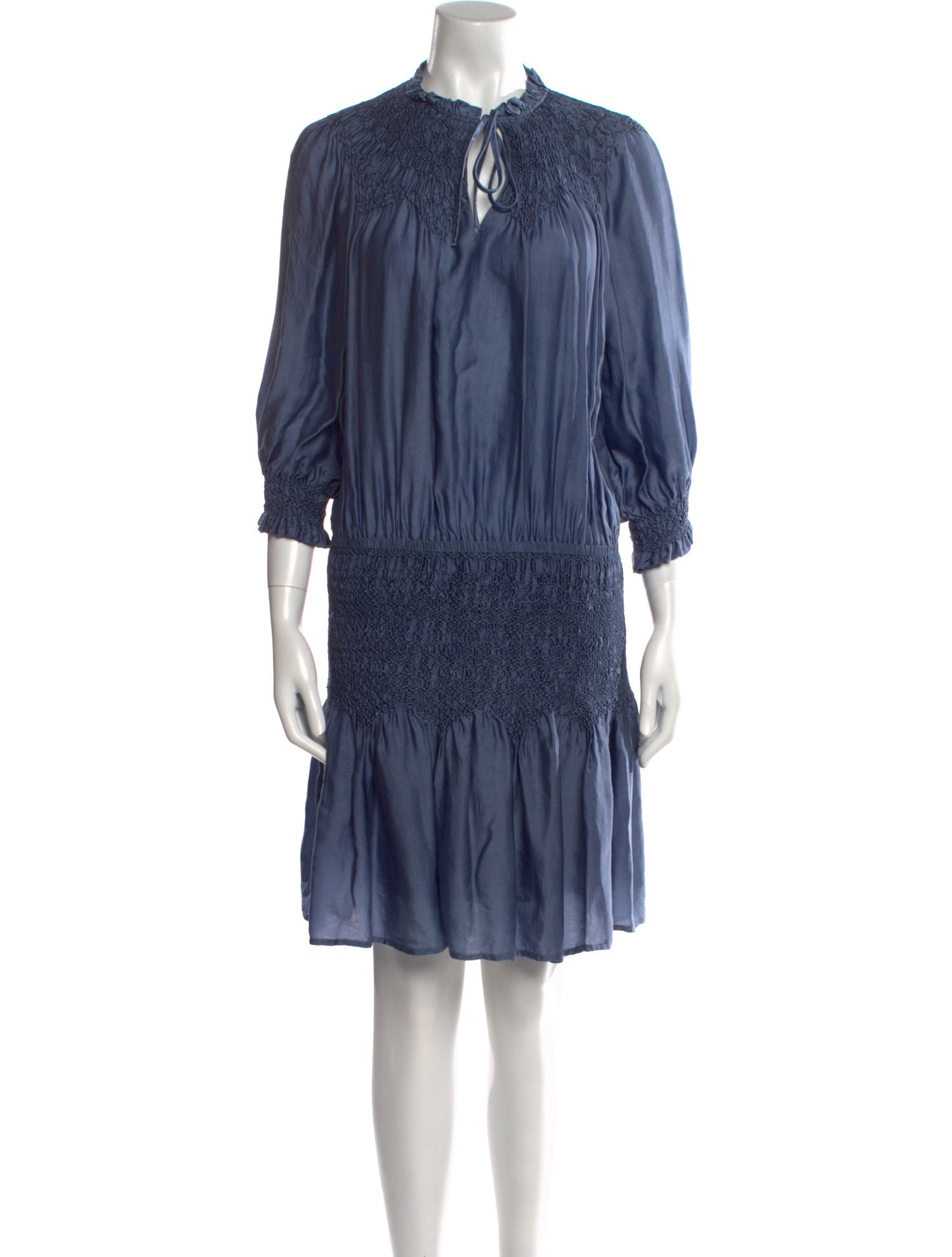 Frye Tie Neck Knee-Length Dress