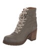 Frye Leather Colorblock Pattern Combat Boots
