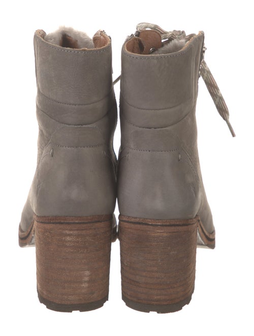 Frye Leather Colorblock Pattern Combat Boots