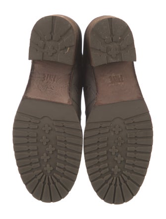 Frye Leather Colorblock Pattern Combat Boots