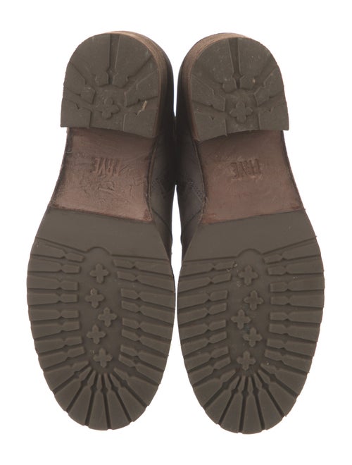 Frye Leather Colorblock Pattern Combat Boots