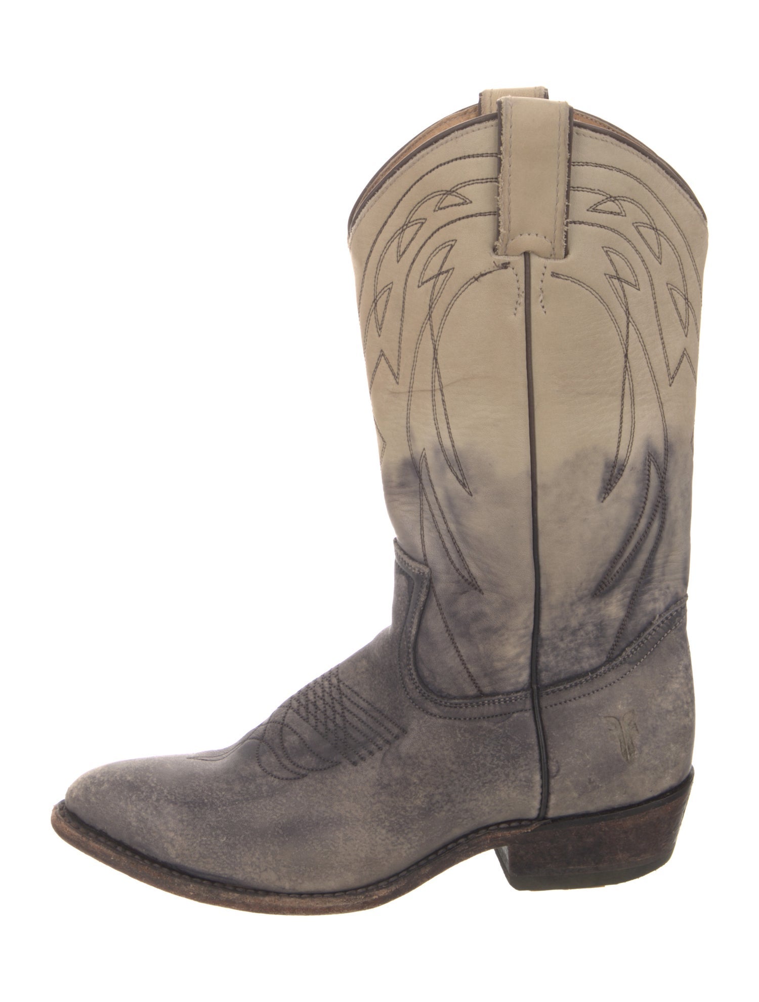 Frye Leather Distressed Accents Western Boots