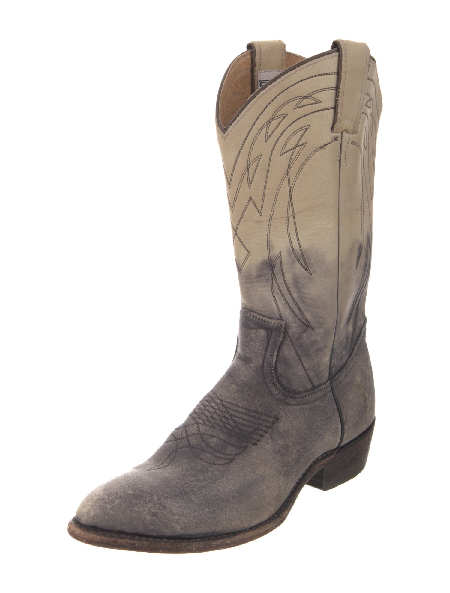 Frye Leather Distressed Accents Western Boots