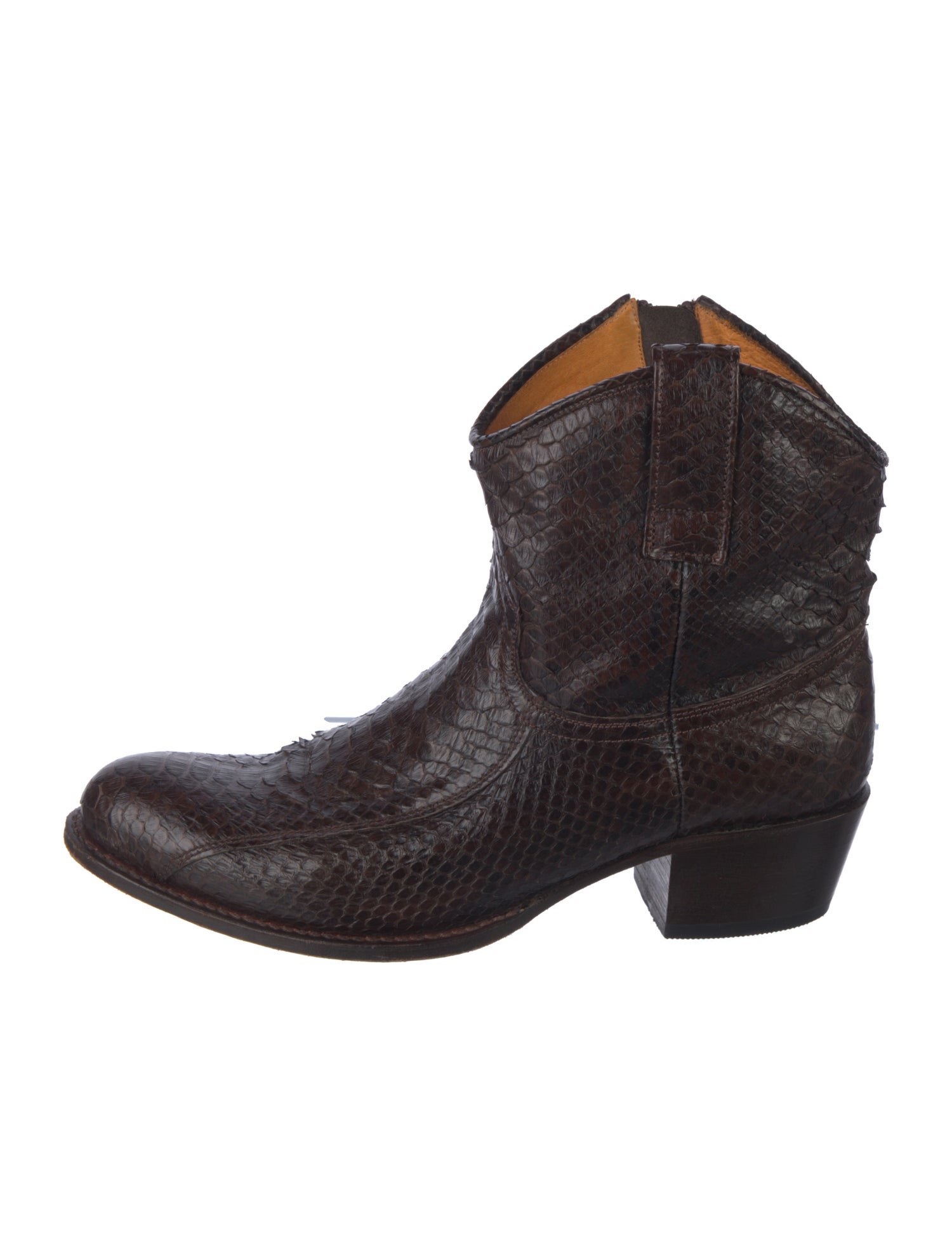 Frye Snakeskin Animal Print Western Boots