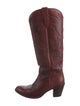 Frye Leather Embroidered Accent Western Boots