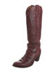 Frye Leather Embroidered Accent Western Boots