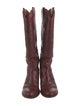 Frye Leather Embroidered Accent Western Boots