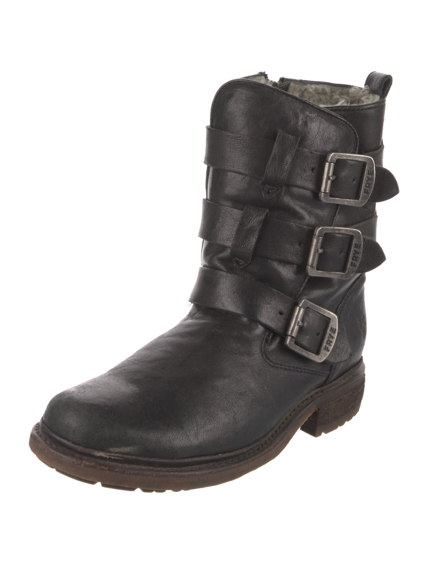 Frye Leather Moto Boots
