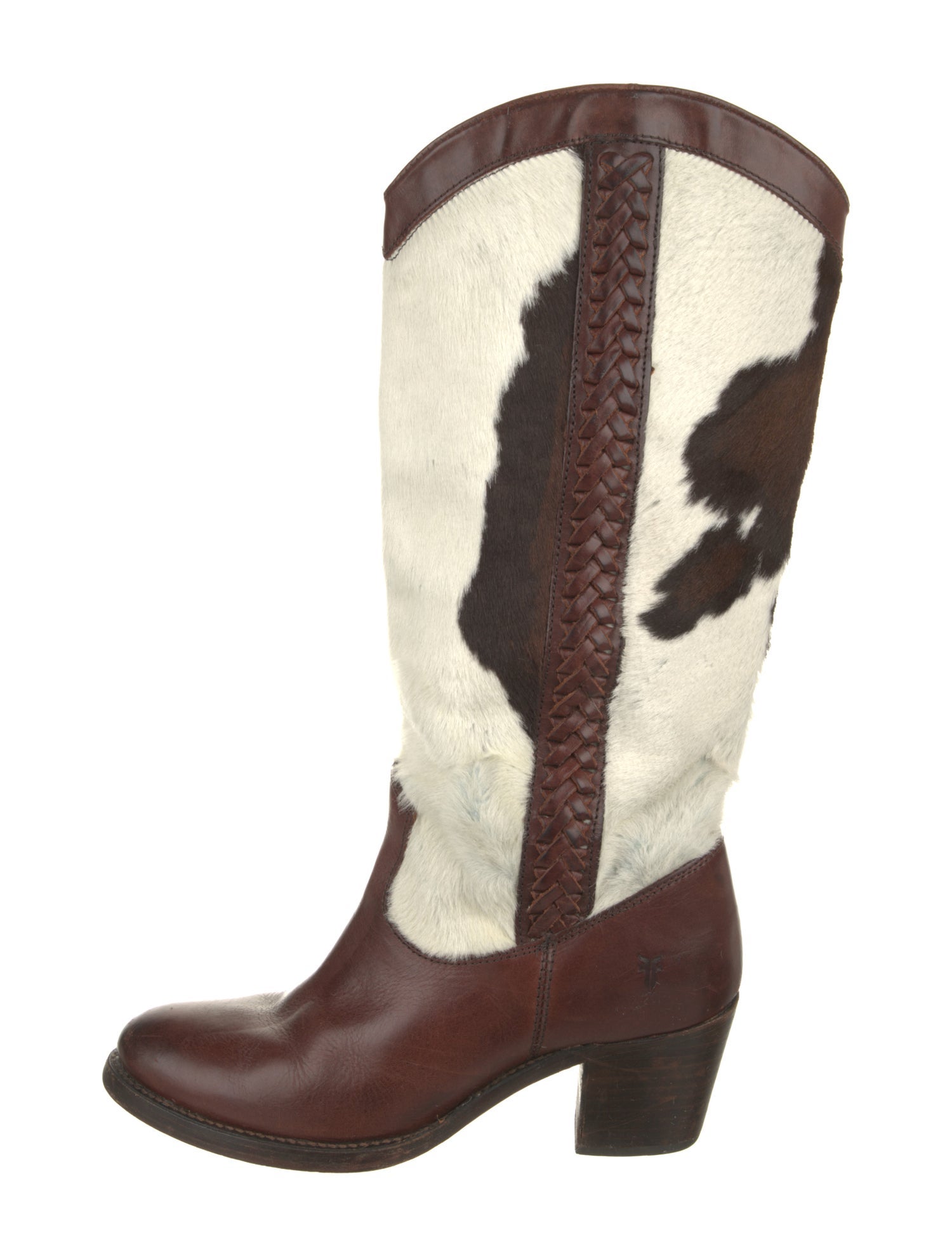 Frye Leather Animal Print Riding Boots
