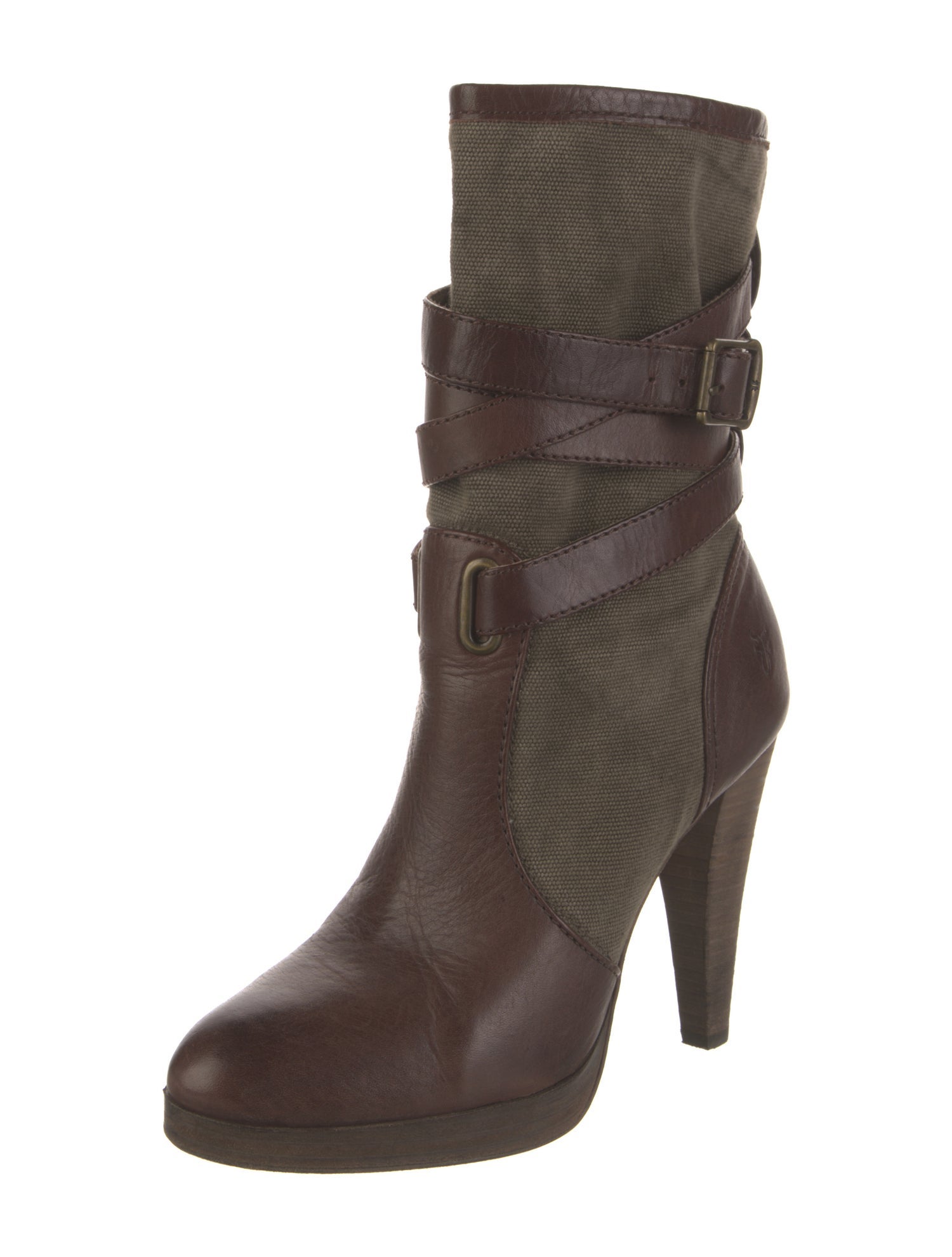 Frye Suede Colorblock Pattern Boots