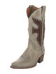 Frye Leather Colorblock Pattern Western Boots