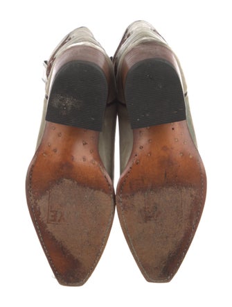 Frye Leather Colorblock Pattern Western Boots