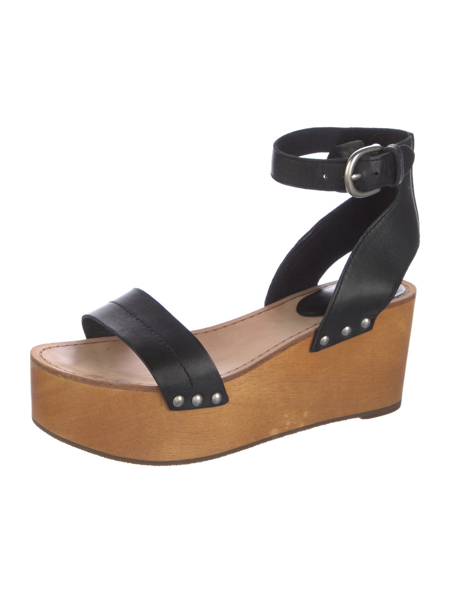 Frye Leather Colorblock Pattern Sandals