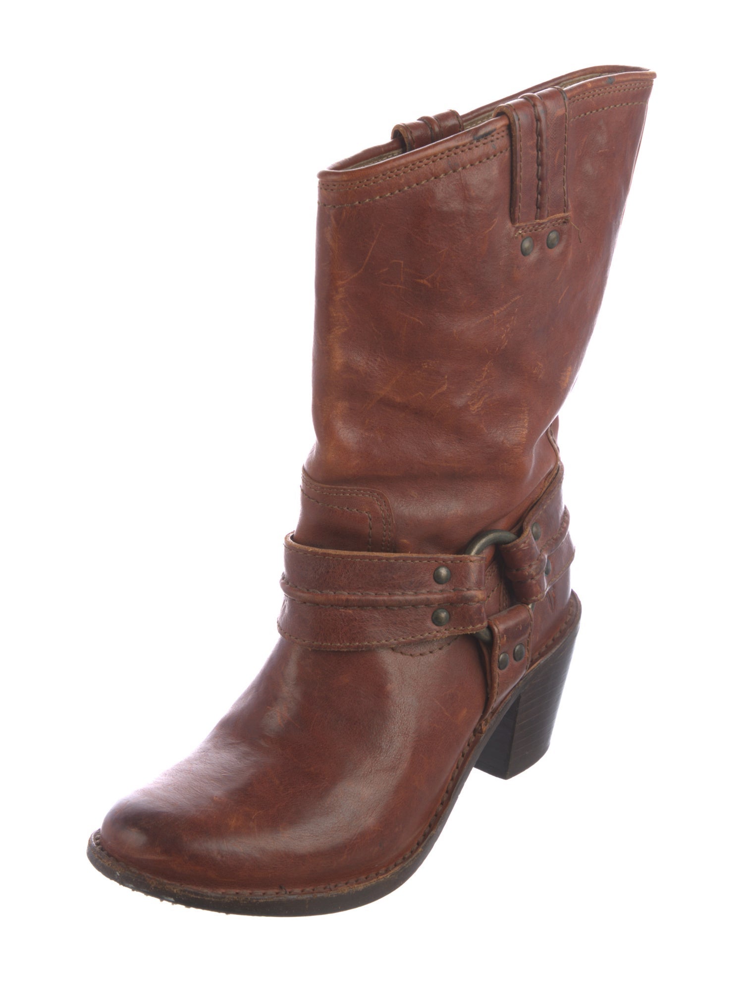 Frye Leather Moto Boots