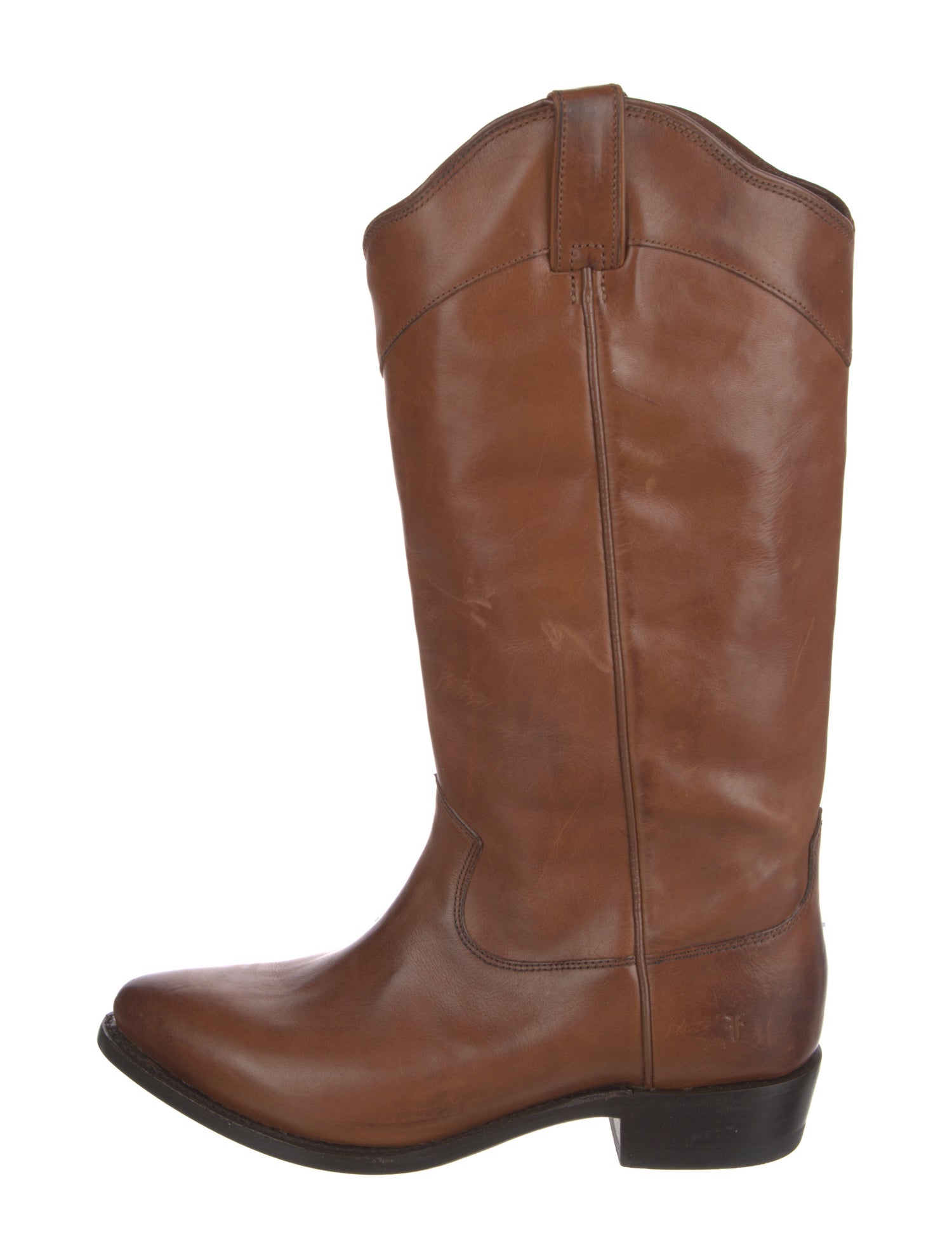 Frye Leather Colorblock Pattern Western Boots