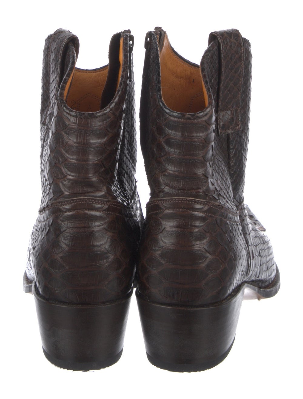 Frye Python Ankle Western Boots Brown Animal Prin… - image 4