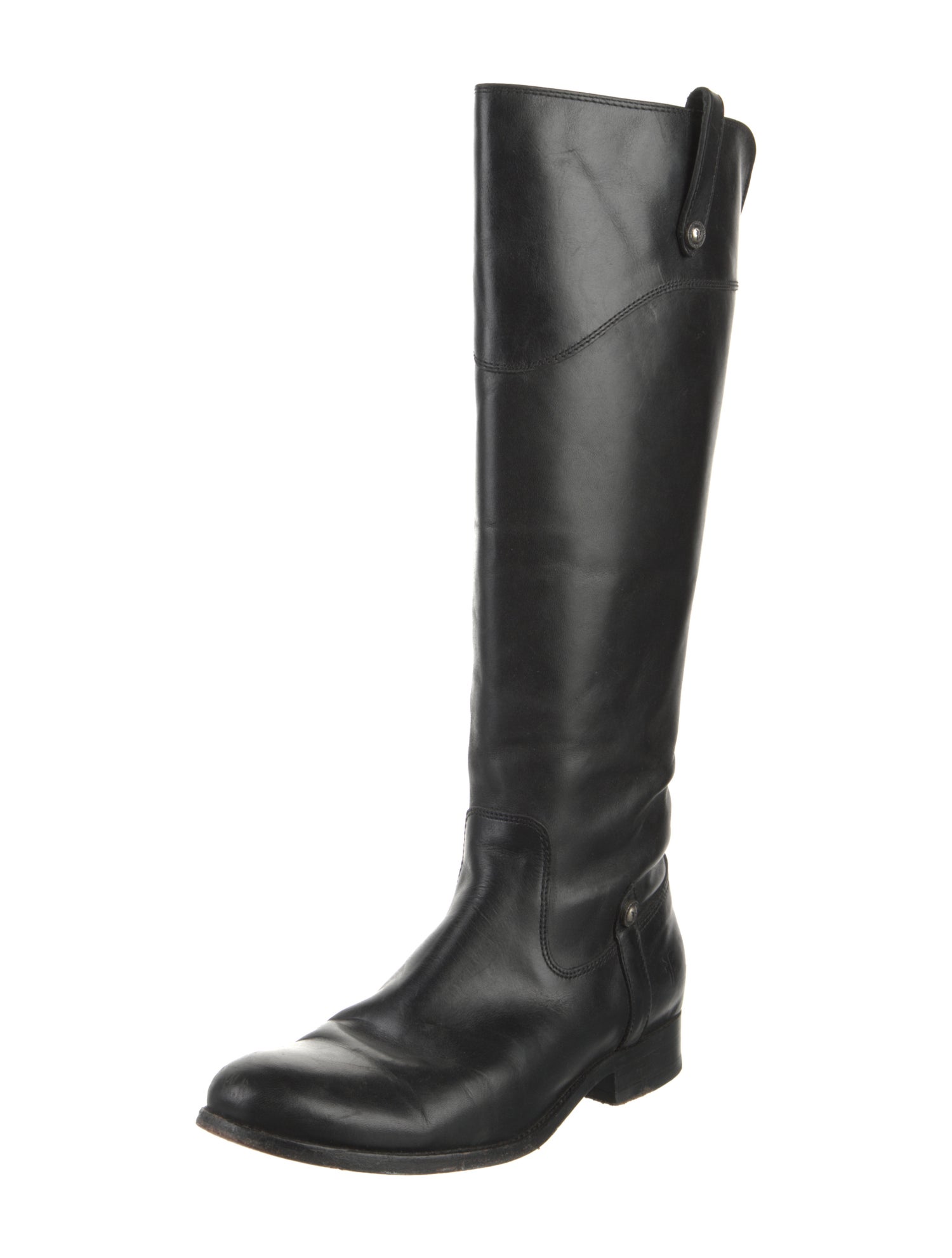 Frye Leather Whipstitch Trim Riding Boots