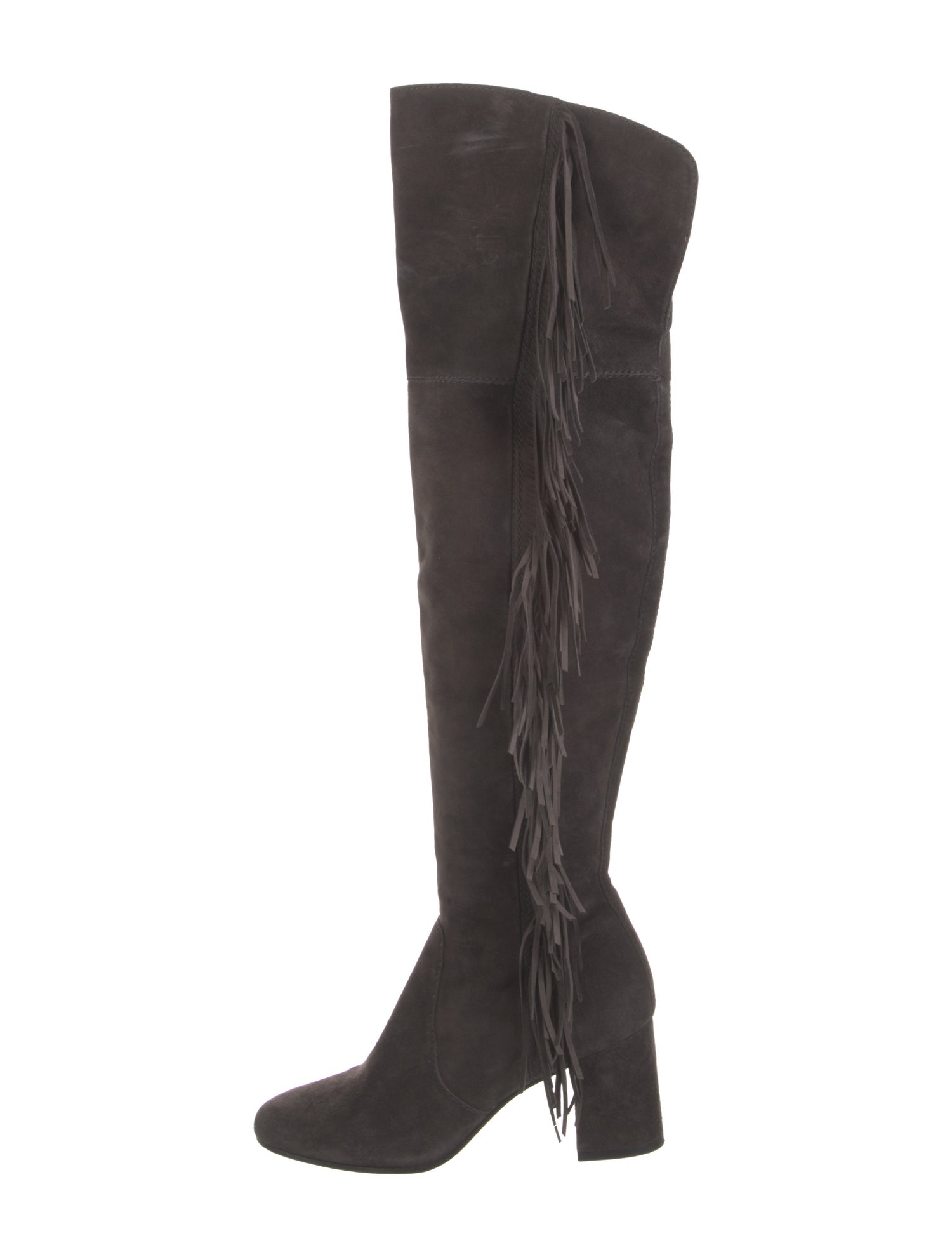 Frye Suede Fringe Trim Accent Boots