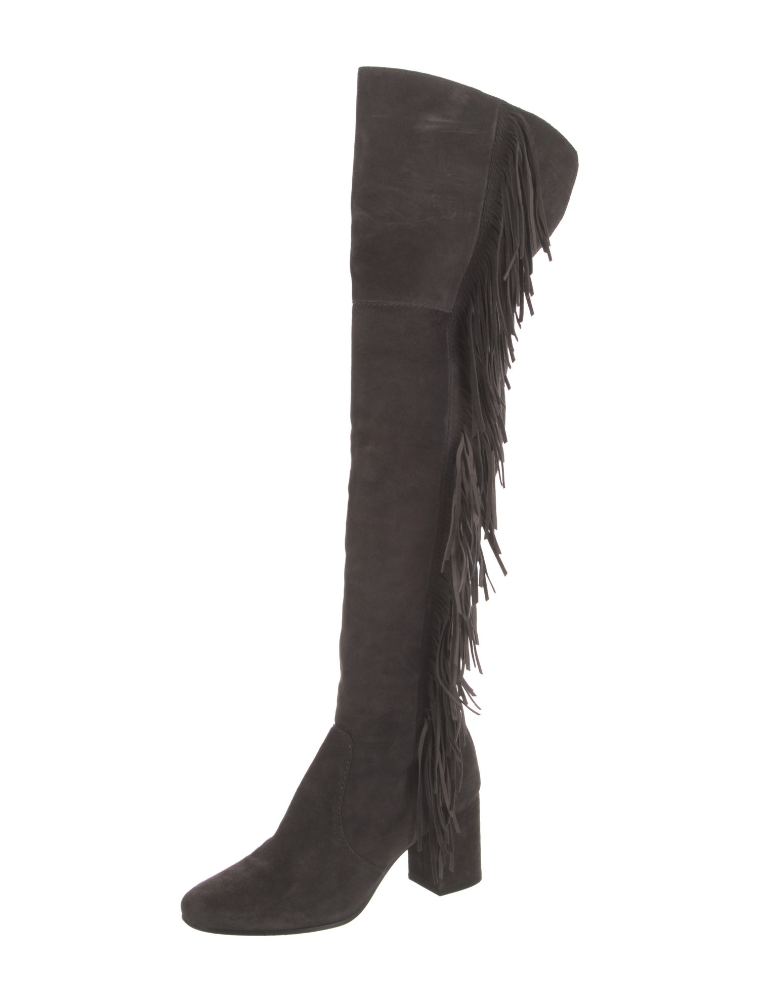 Frye Suede Fringe Trim Accent Boots