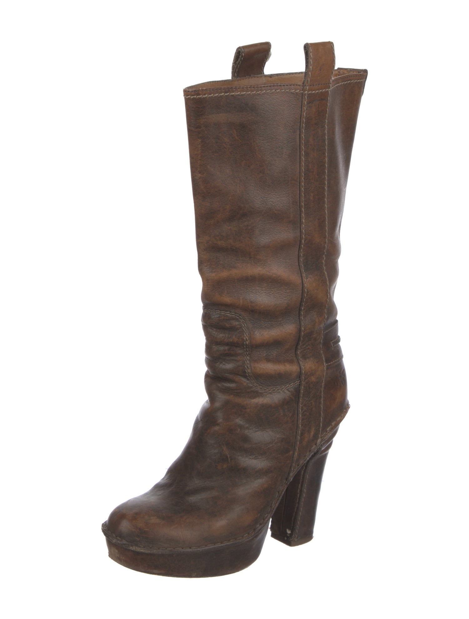 Frye Leather Patterned Boots