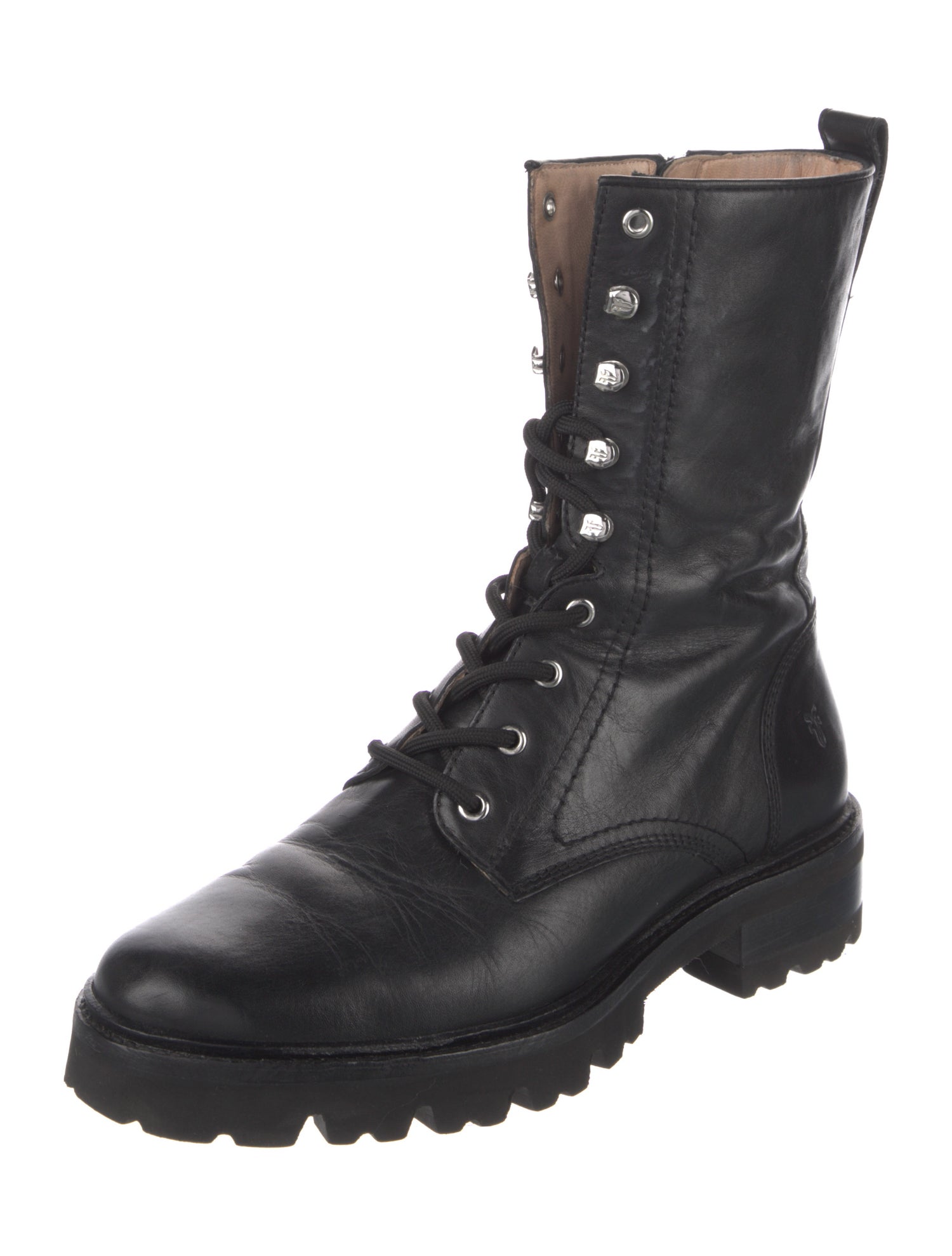 Frye Leather Combat Boots