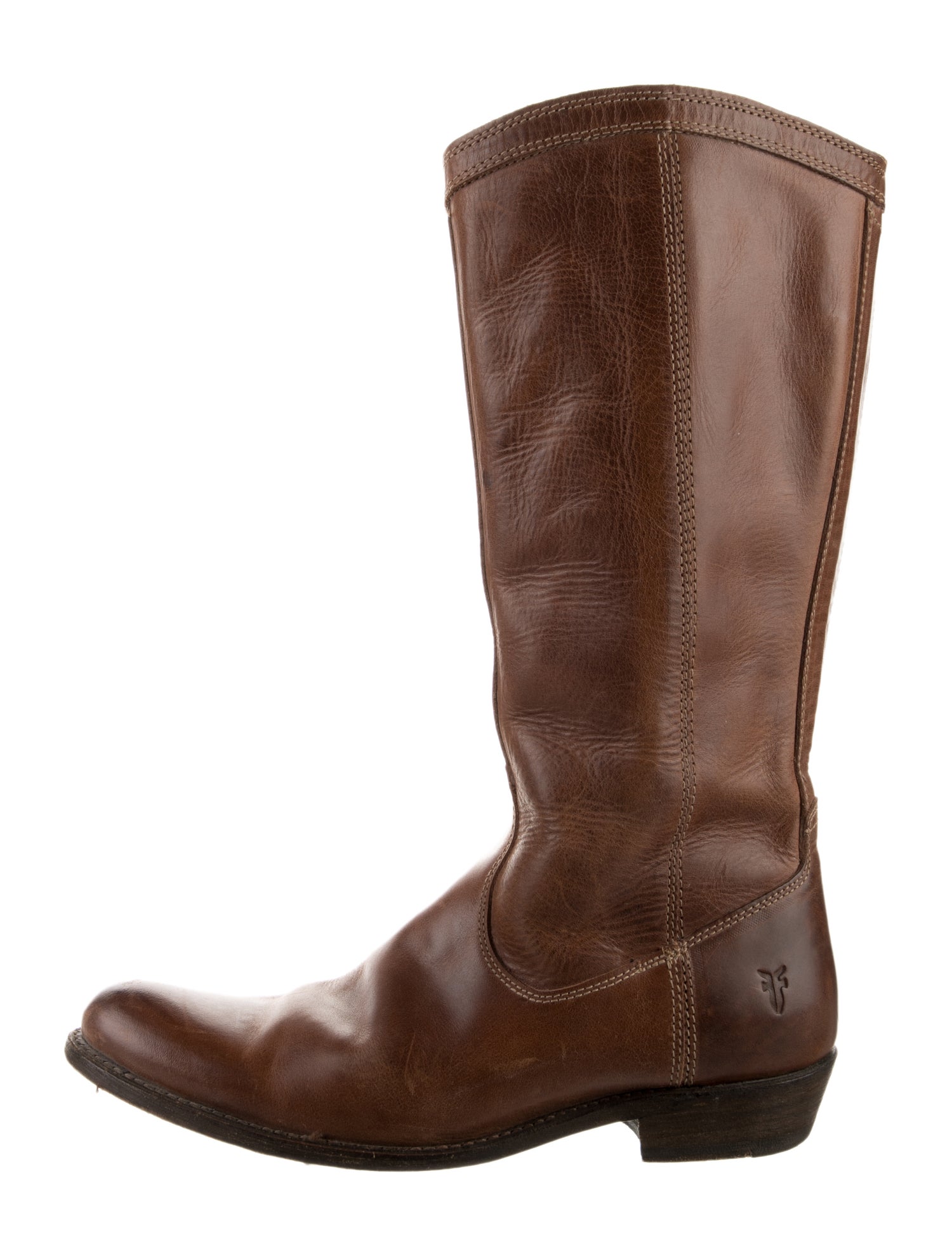 Frye Leather Distressed Accents Riding Boots