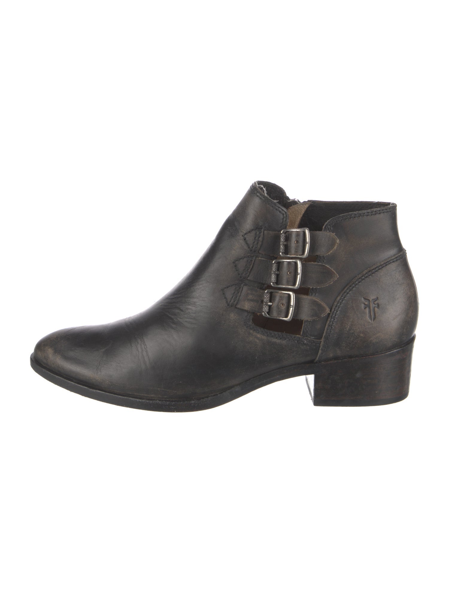 Frye Leather Distressed Accents Moto Boots