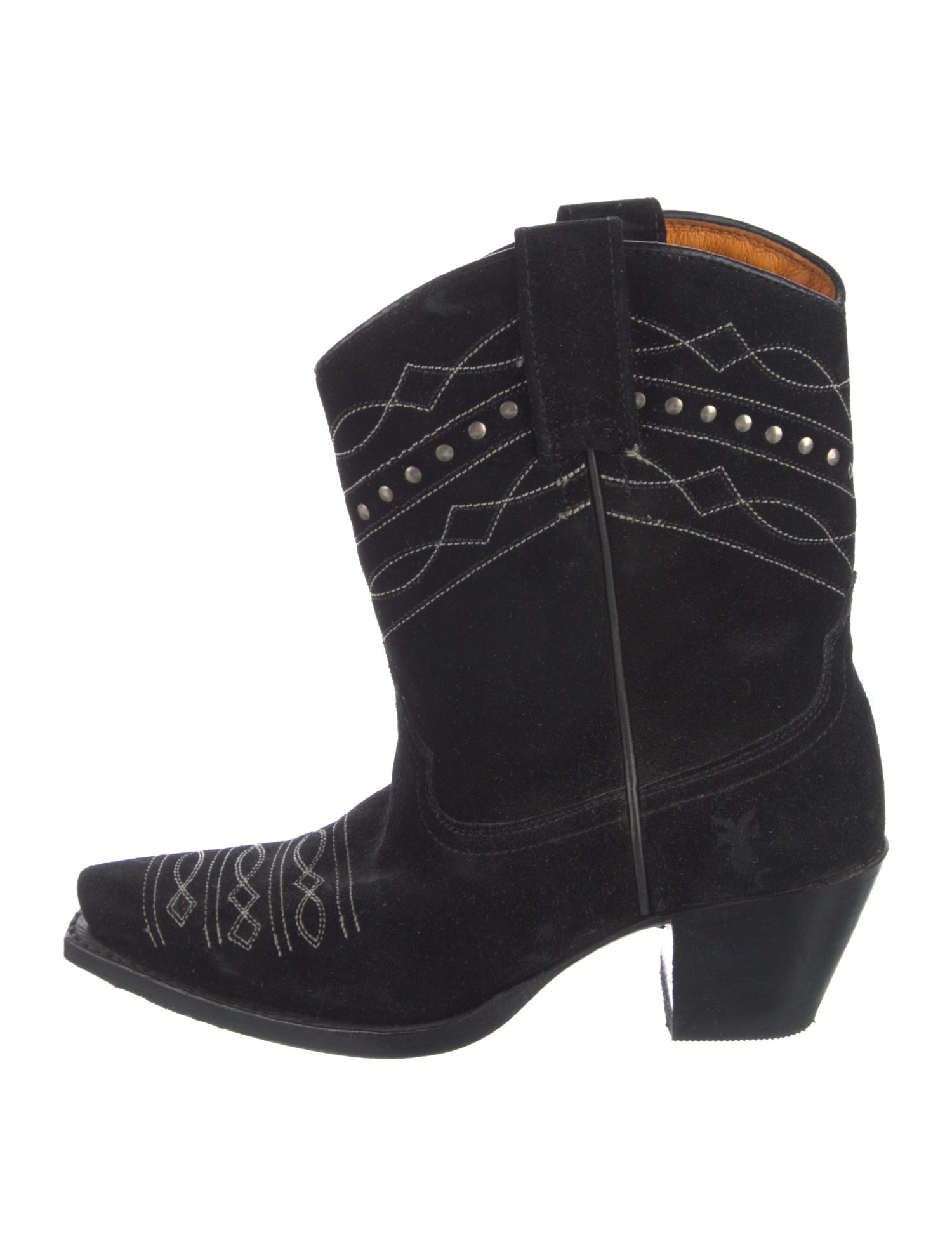 Frye Suede Printed Western Boots