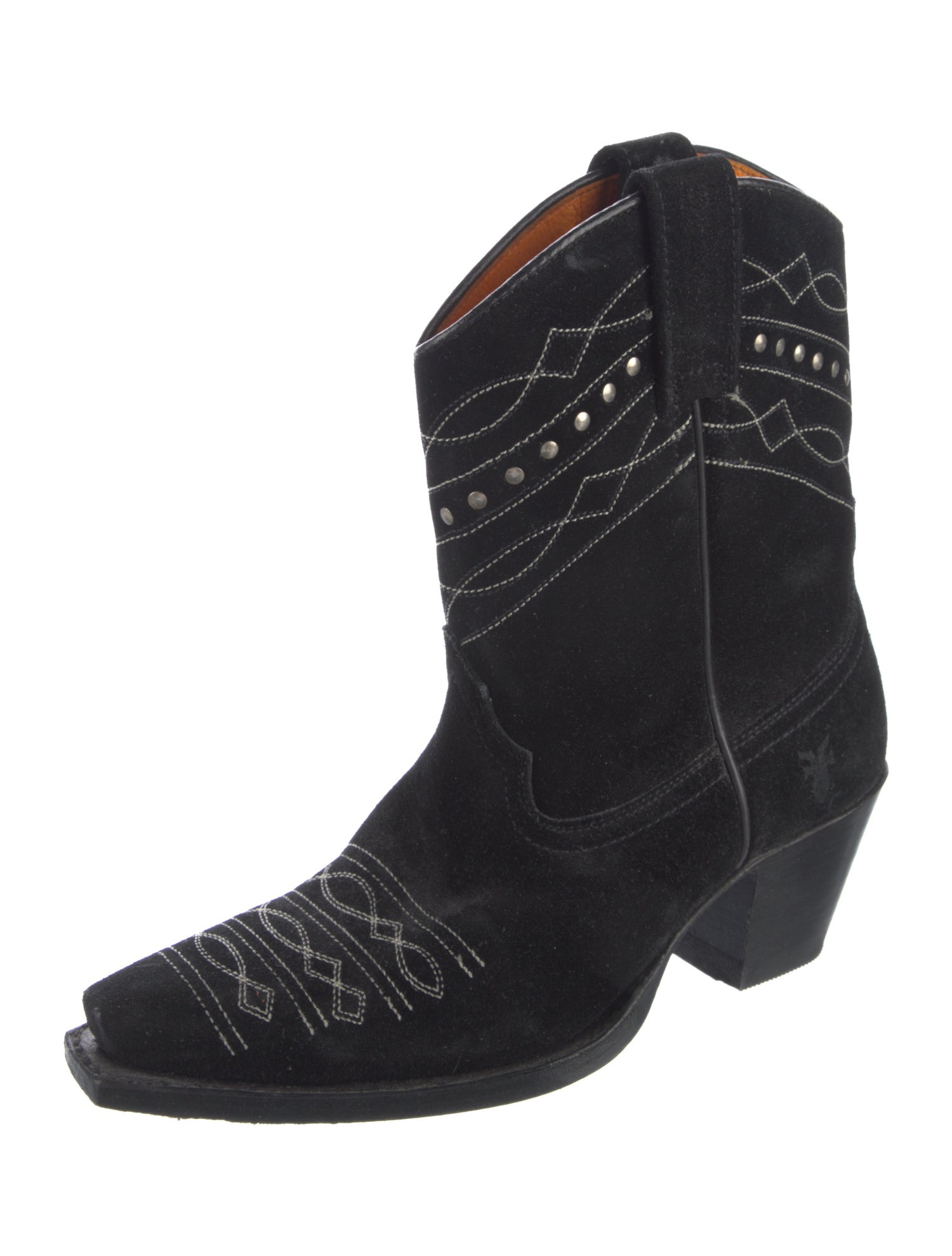 Frye Suede Printed Western Boots