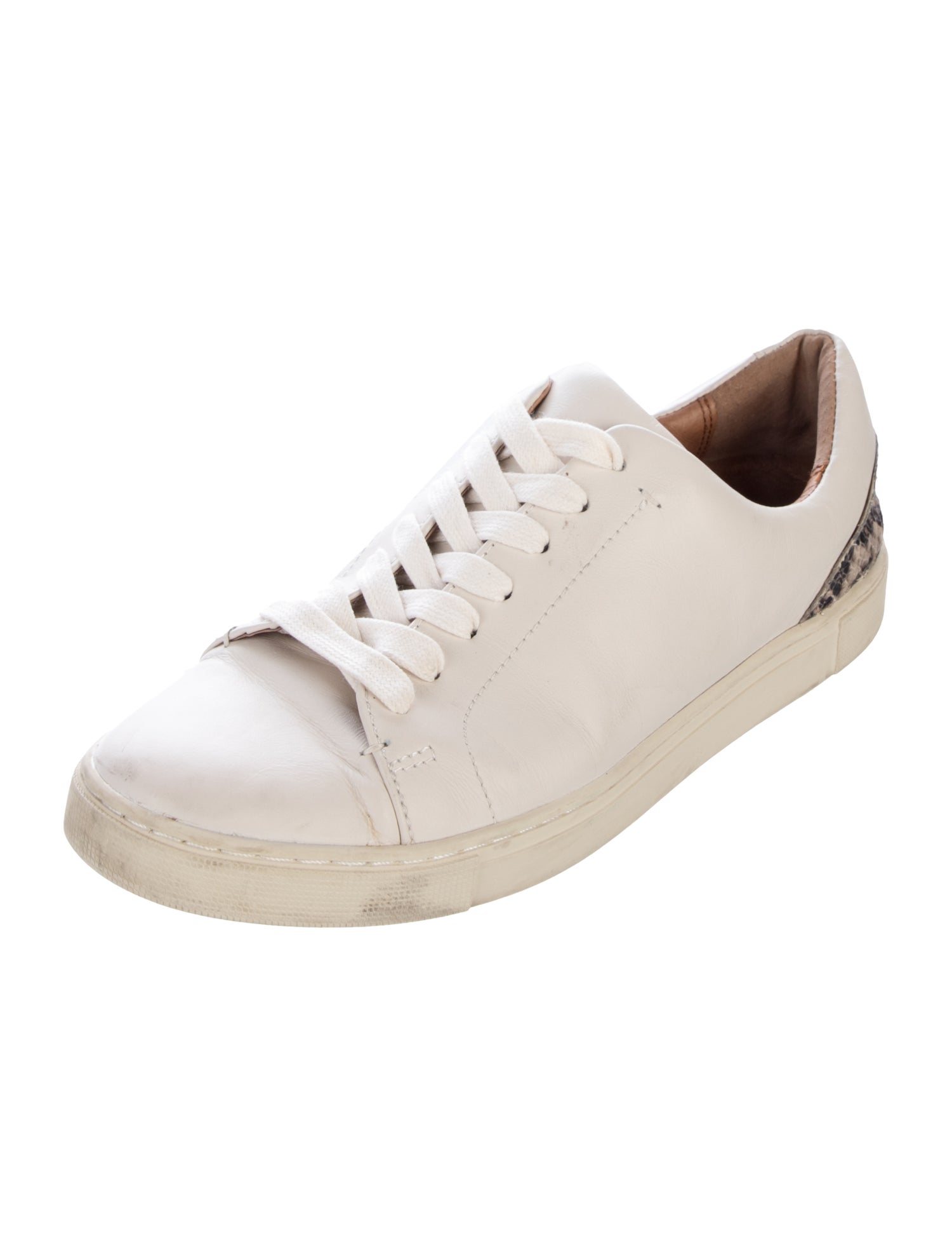 Frye Leather Animal Print Sneakers