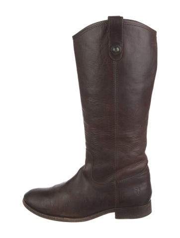 Pre-owned Frye Leather Riding Boots In Brown