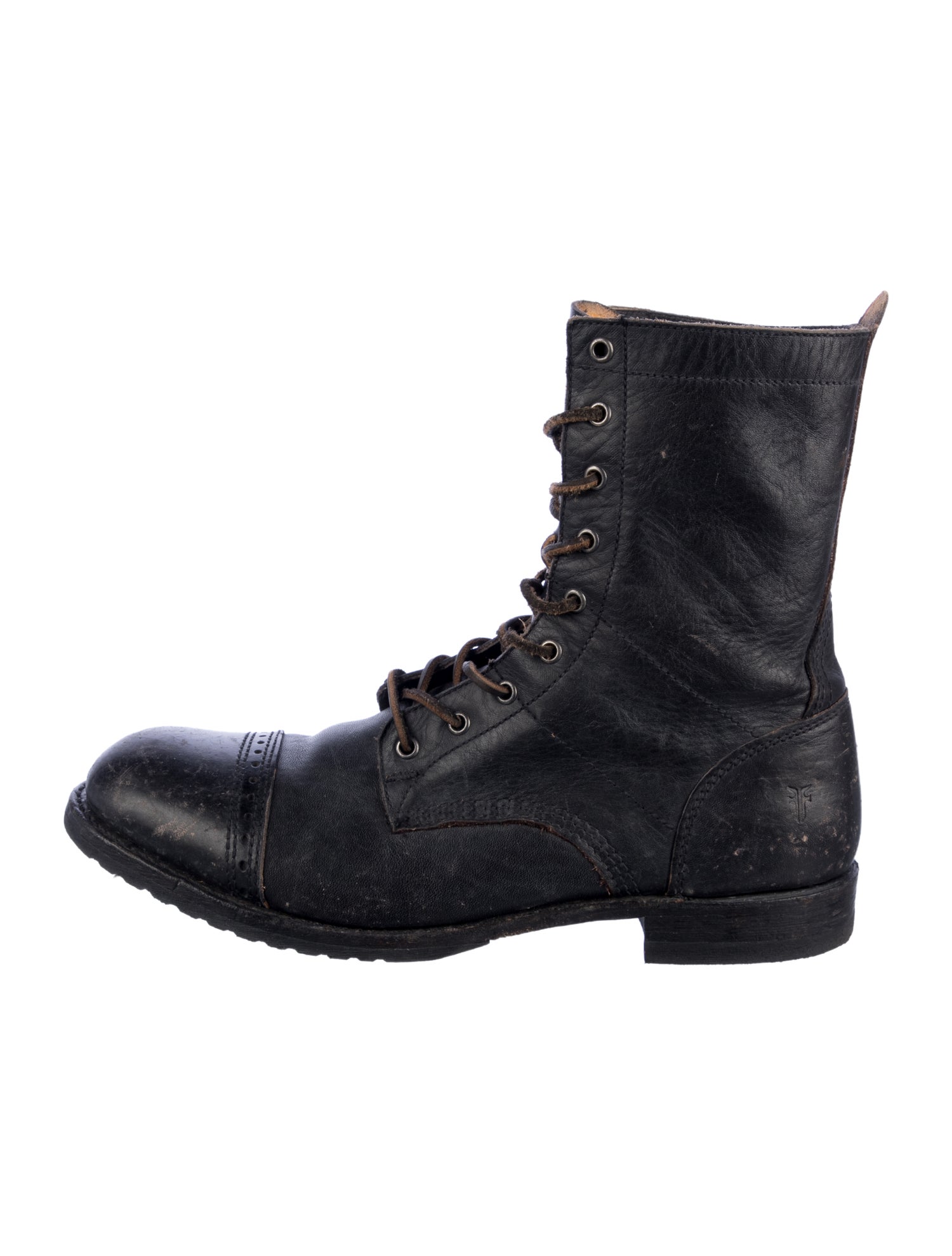 Frye Leather Combat Boots