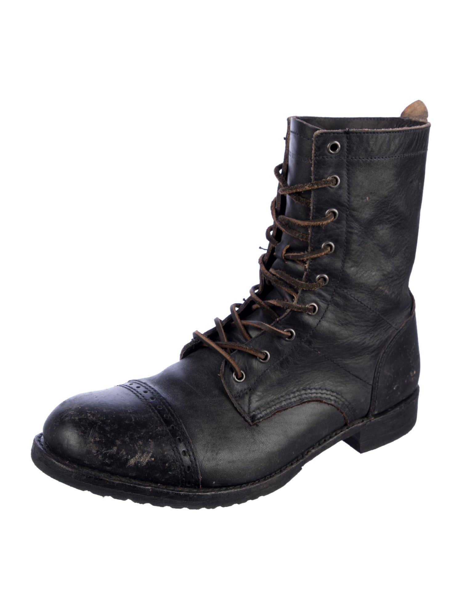 Frye Leather Combat Boots