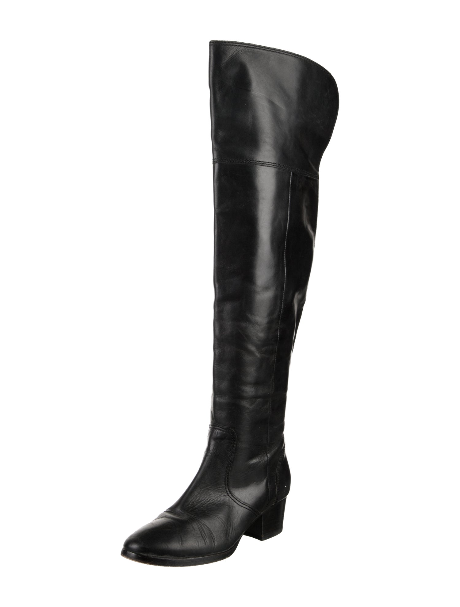 Chanel Vintage 2002 Riding Boots - Black Boots, Shoes - CHA822501